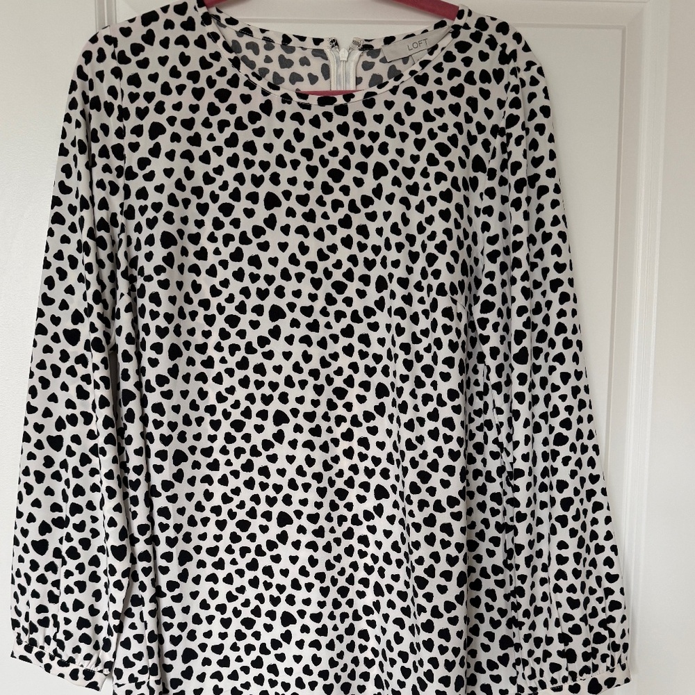 Loft Heart Pattern Dress